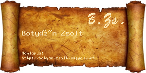 Botyán Zsolt névjegykártya